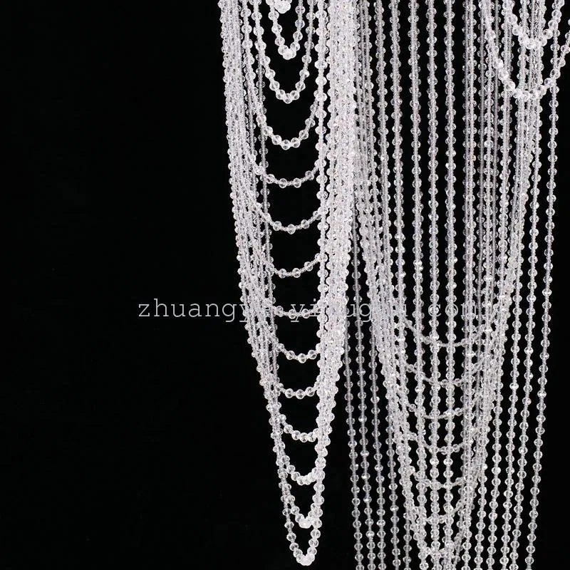 Minimalist Crystal Cord-Hung Chandelier — Duplex, Stairwell & Villa — view 2