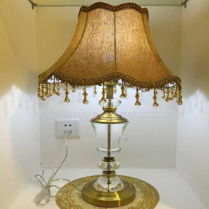 European Crystal Table Lamp — Living Room, Bedroom & Bedside — view 8
