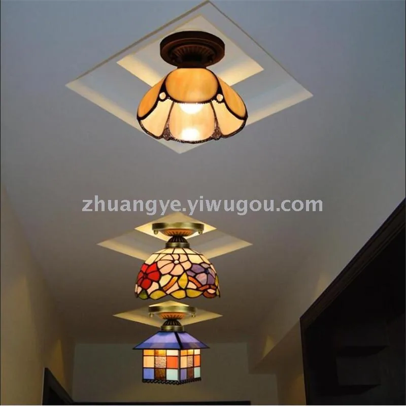 European Glass Ceiling Light — Walkway, Corridor & Entryway — view 4