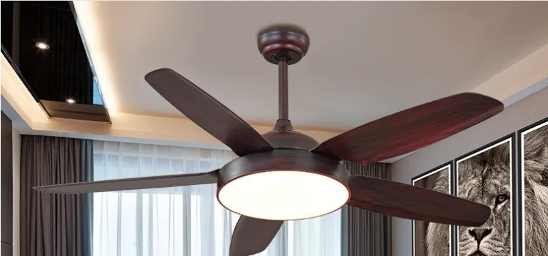 European LED Variable-Frequency Ceiling Fan Light — Living Room & Dining Room — view 19