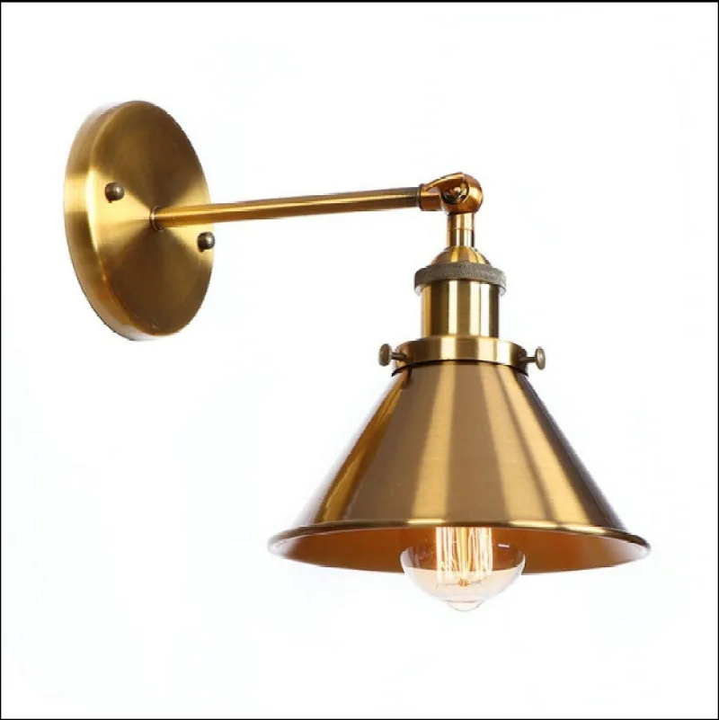 Modern Brass Wall Lamp — Stairwell & Walkway — view 6