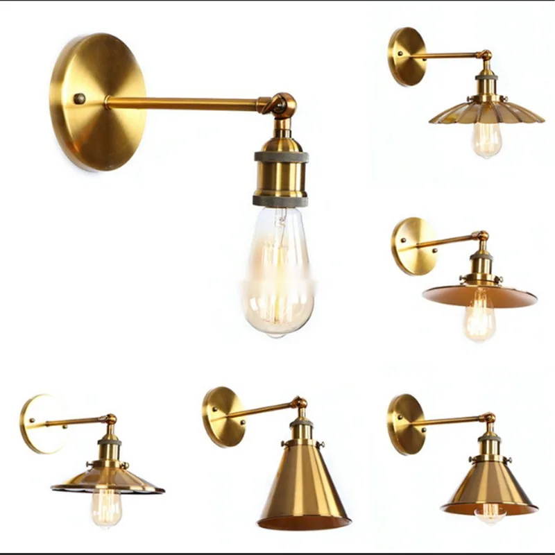 Modern Brass Wall Lamp — Stairwell & Walkway — view 1