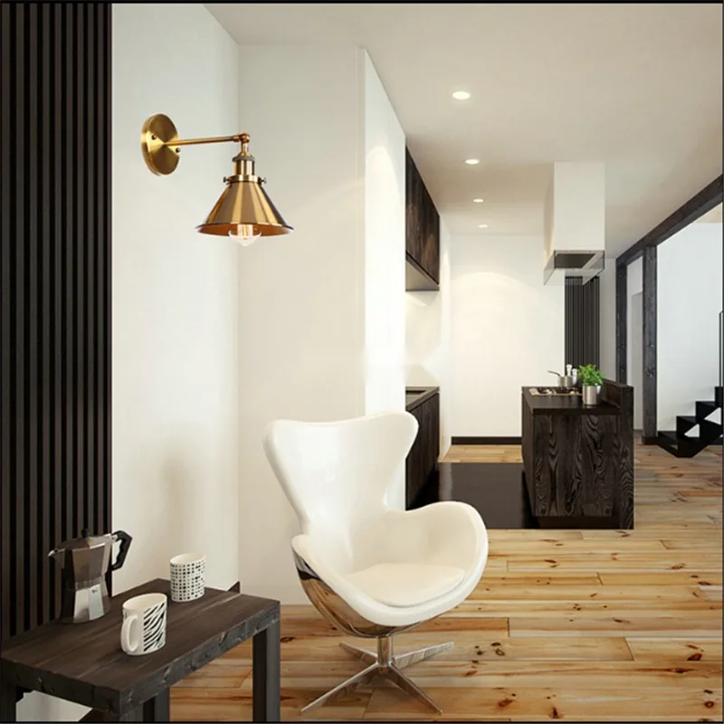 Modern Brass Wall Lamp — Stairwell & Walkway — view 3