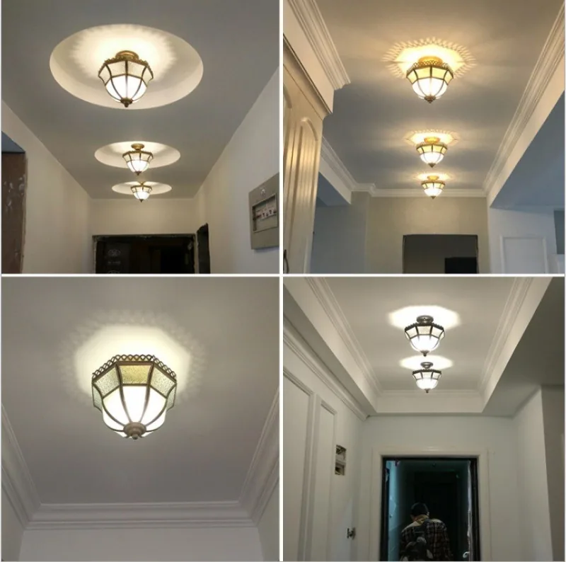 European Solid Brass Ceiling Light — Walkway, Corridor & Entryway — view 7