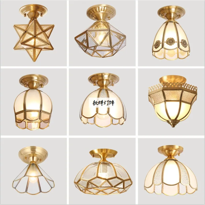 European Solid Brass Ceiling Light — Walkway, Corridor & Entryway — view 1