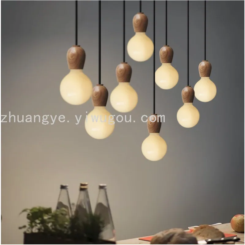Minimalist Single-Head Chandelier — Dining Room & Bar Counter — view 1