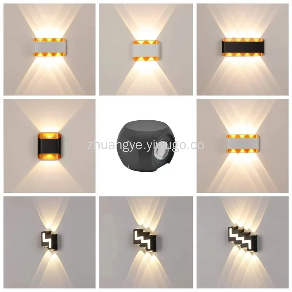 LED Aluminium Outdoor Wall Light — Living Room, Bedroom & Bedside — view 2