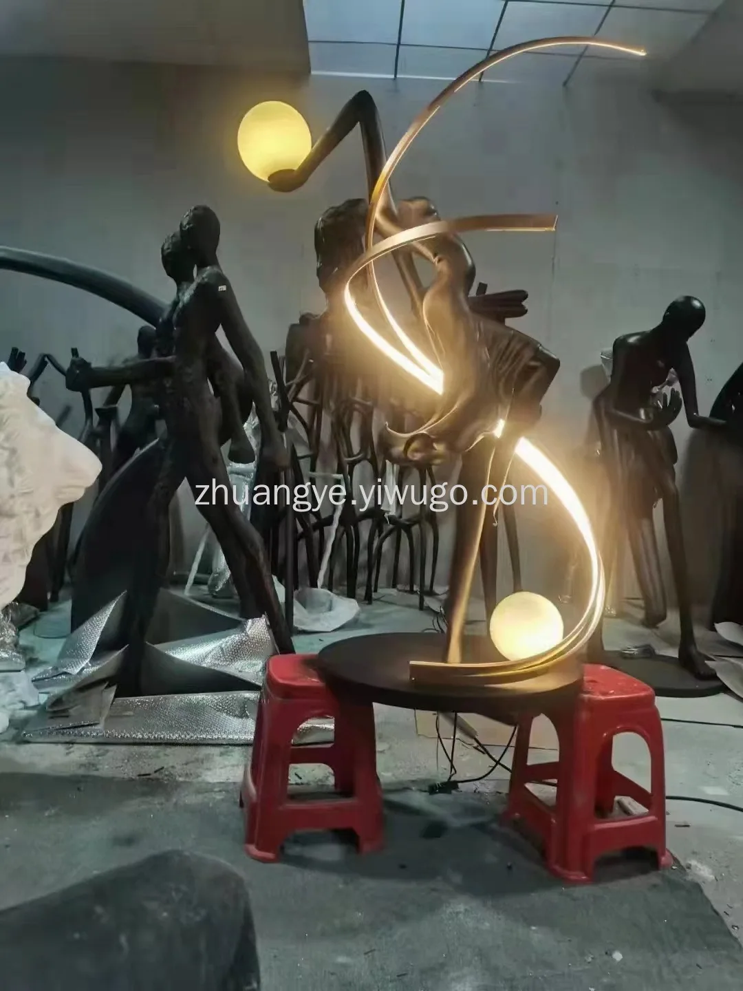 Post-Modern Resin Figure Sculpture Floor Lamp — Made to Order — view 7