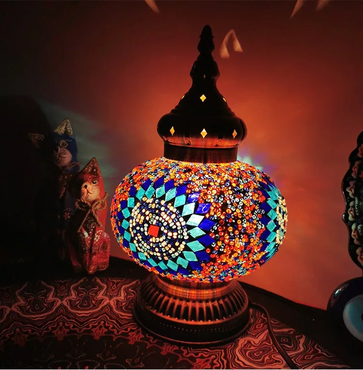 Vintage LED Glass Table Lamp — Hotel & Bedroom — view 12