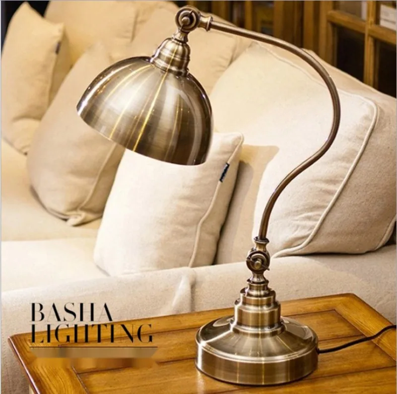 American Brass Eye-Care Table Lamp — Bedroom, Bedside & Study — view 8