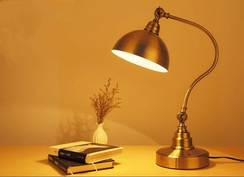 American Brass Eye-Care Table Lamp — Bedroom, Bedside & Study — view 10