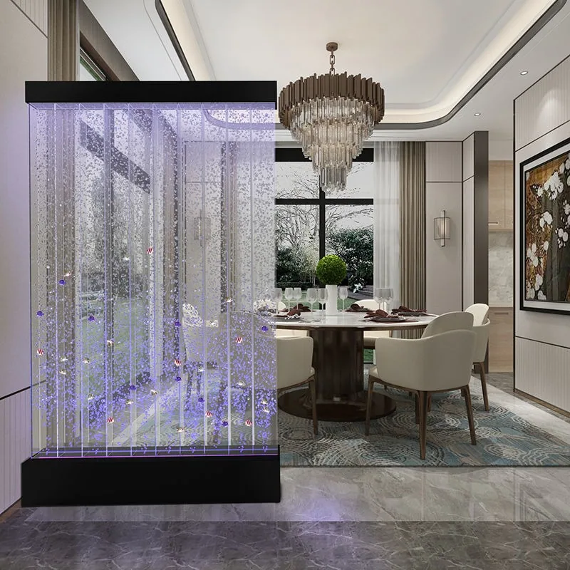 LED Bubble Water Feature Screen — Double-Sided Wine Cabinet Partition — view 16