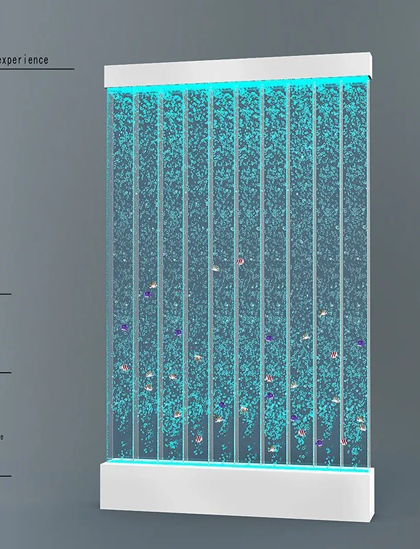 LED Bubble Water Feature Screen — Double-Sided Wine Cabinet Partition — view 5