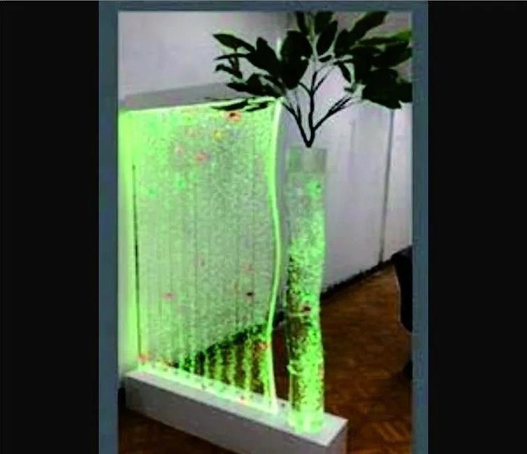 LED Bubble Water Feature Screen — Double-Sided Wine Cabinet Partition — view 7