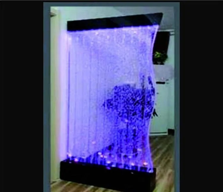 LED Bubble Water Feature Screen — Double-Sided Wine Cabinet Partition — view 8