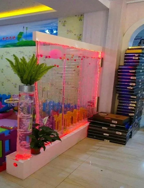 Large Acrylic Bubble Water Feature Screen — S-Curve Partition — view 3