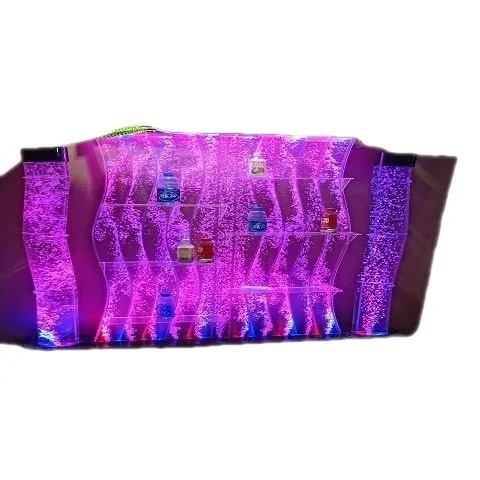 Bubble Water Feature Wall — Hallway Screen with Wine Rack — view 3
