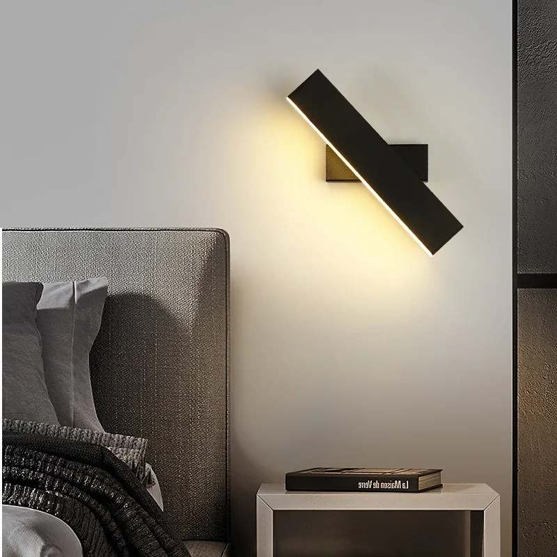 Minimalist Solid Wood Wall Lamp — Hotel, Living Room & Bedroom — view 1