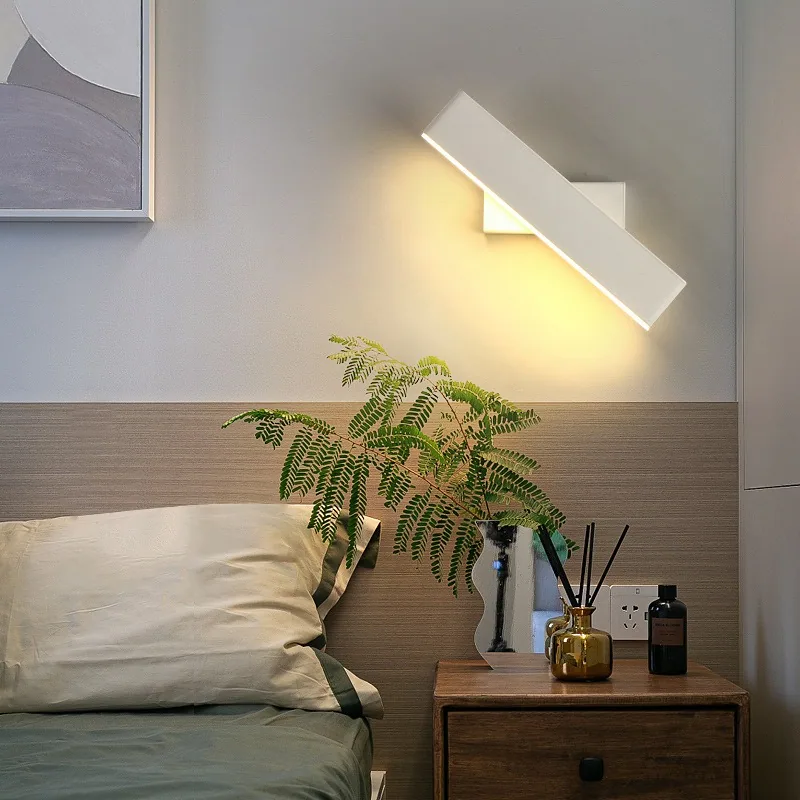 Minimalist Solid Wood Wall Lamp — Hotel, Living Room & Bedroom — view 3