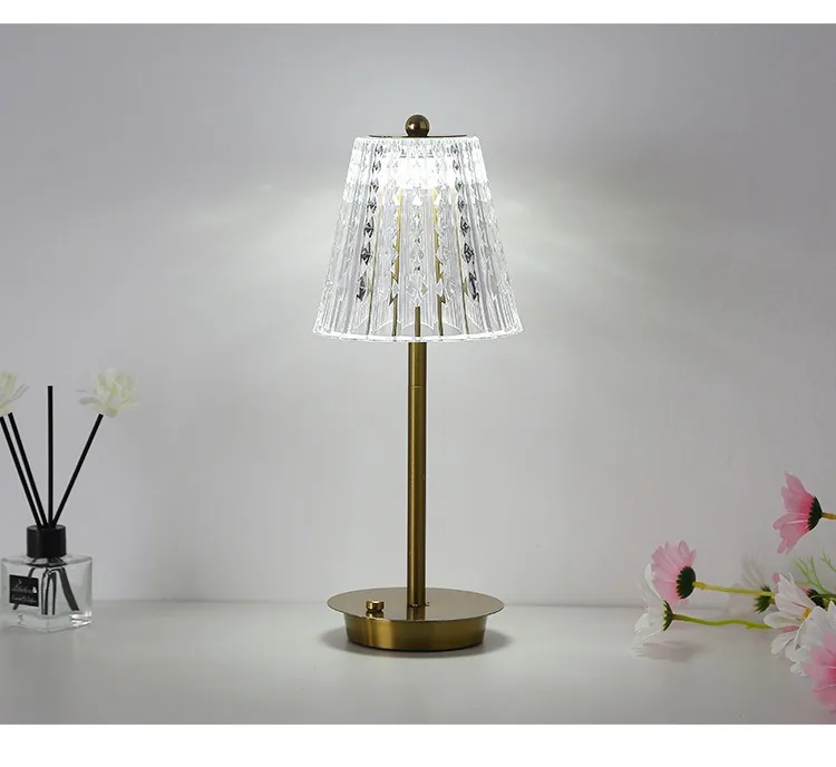 Modern Minimalist Crystal Table Lamp — Bedroom & Bedside — view 7