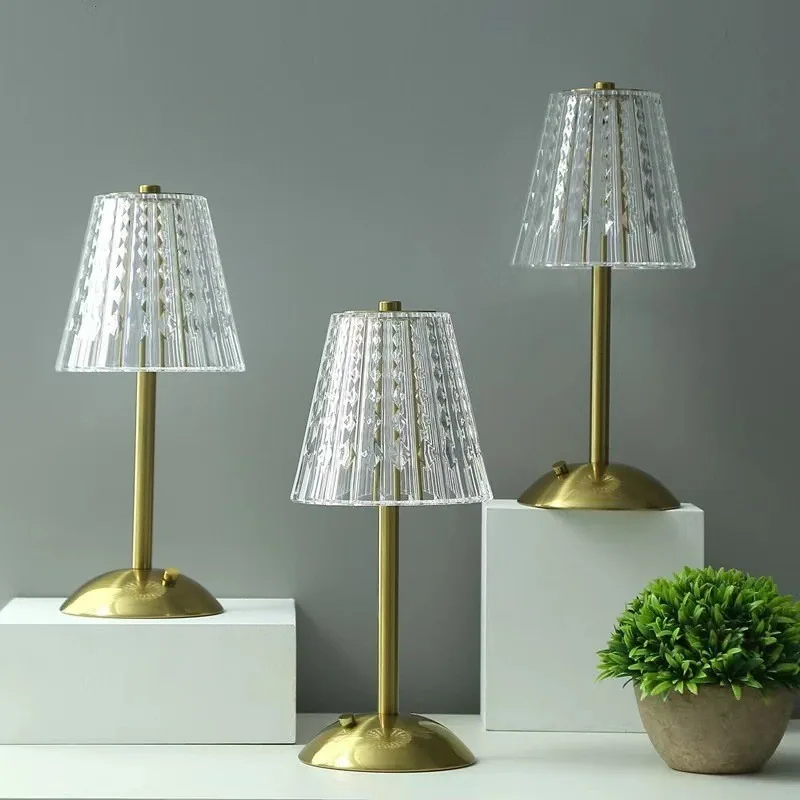 Light Luxury Metal Motion-Sensor Table Lamp — Bedroom — view 8