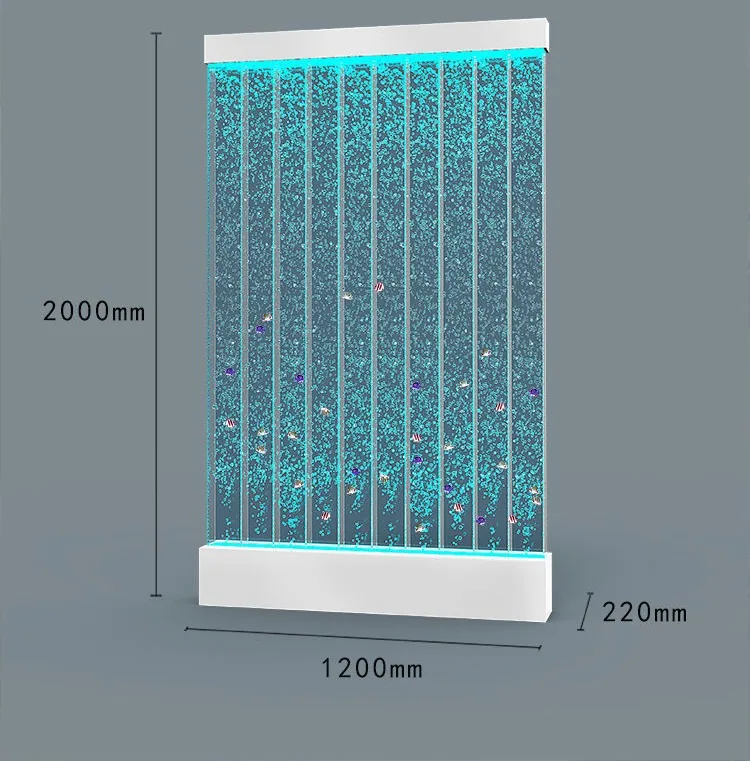 Bubble Water Feature Screen — Colour-Changing LED Partition — view 14