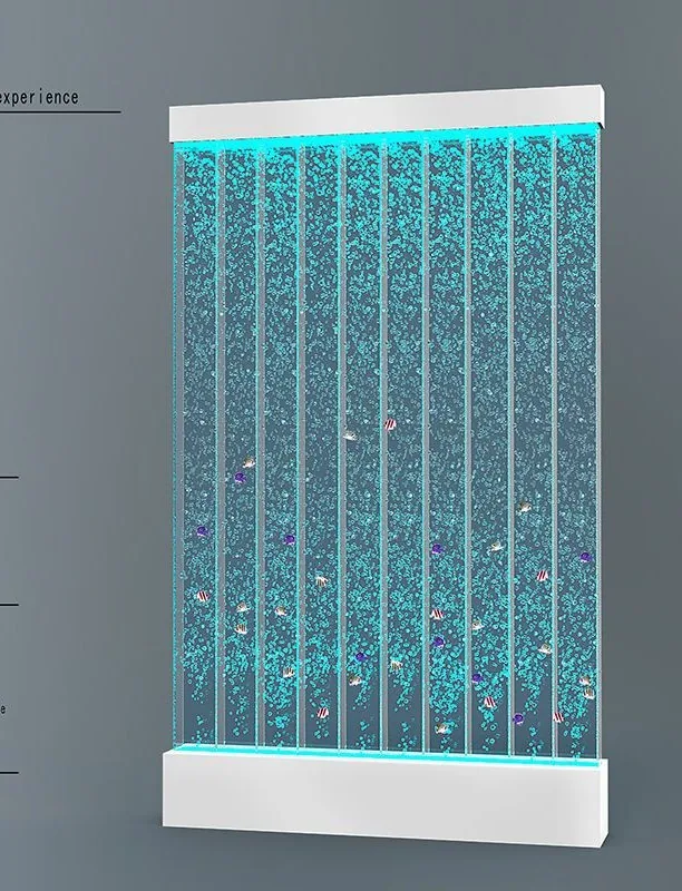 Bubble Water Feature Screen — Colour-Changing LED Partition — view 3
