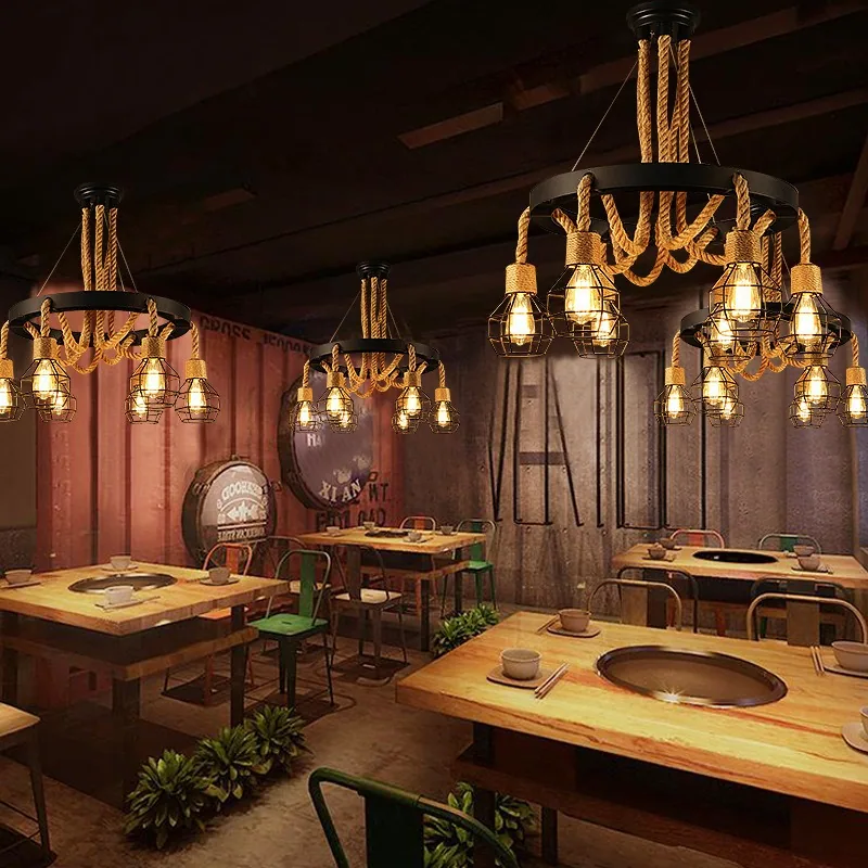Industrial Chandelier — Living Room, Dining Room & Bar Counter — view 7