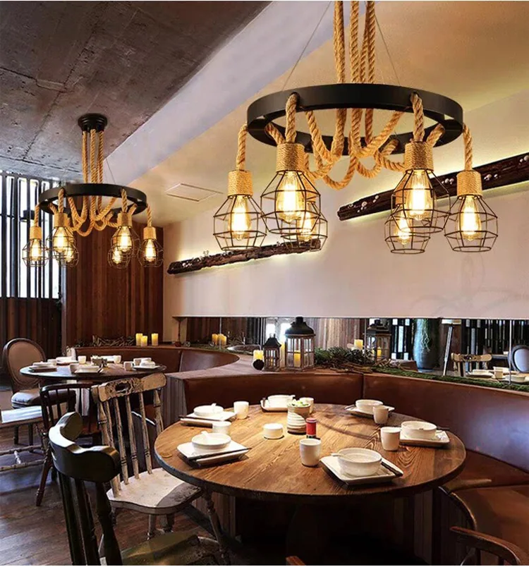 Industrial Chandelier — Living Room, Dining Room & Bar Counter — view 10