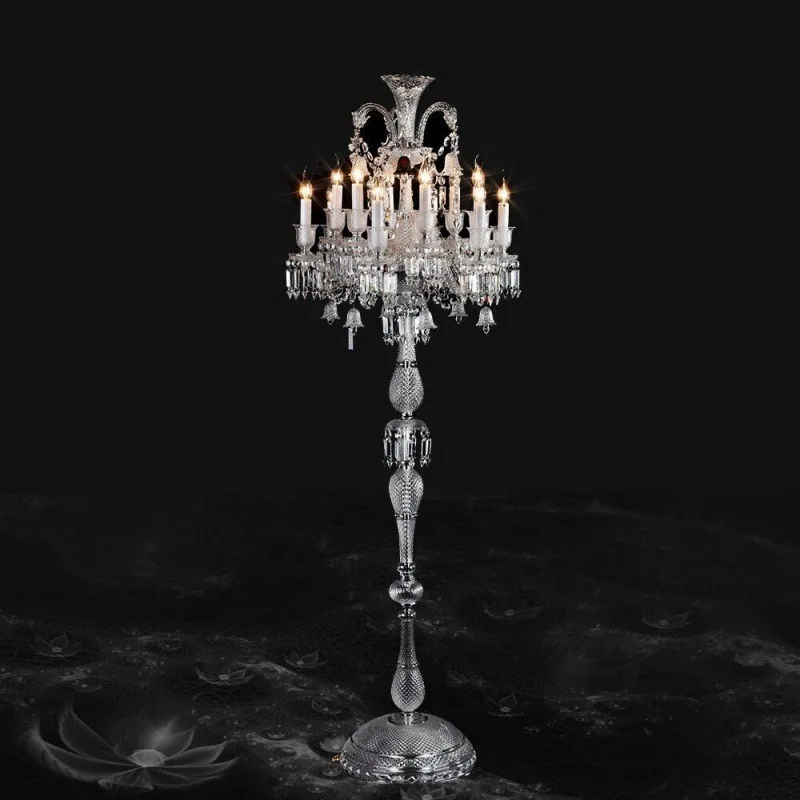 Modern Crystal Floor Lamp — Living Room, Bedroom & Bedside — view 1