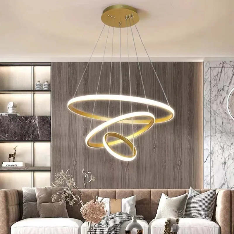 Modern Minimalist LED Chandelier — Master Bedroom & Dining Room — view 6