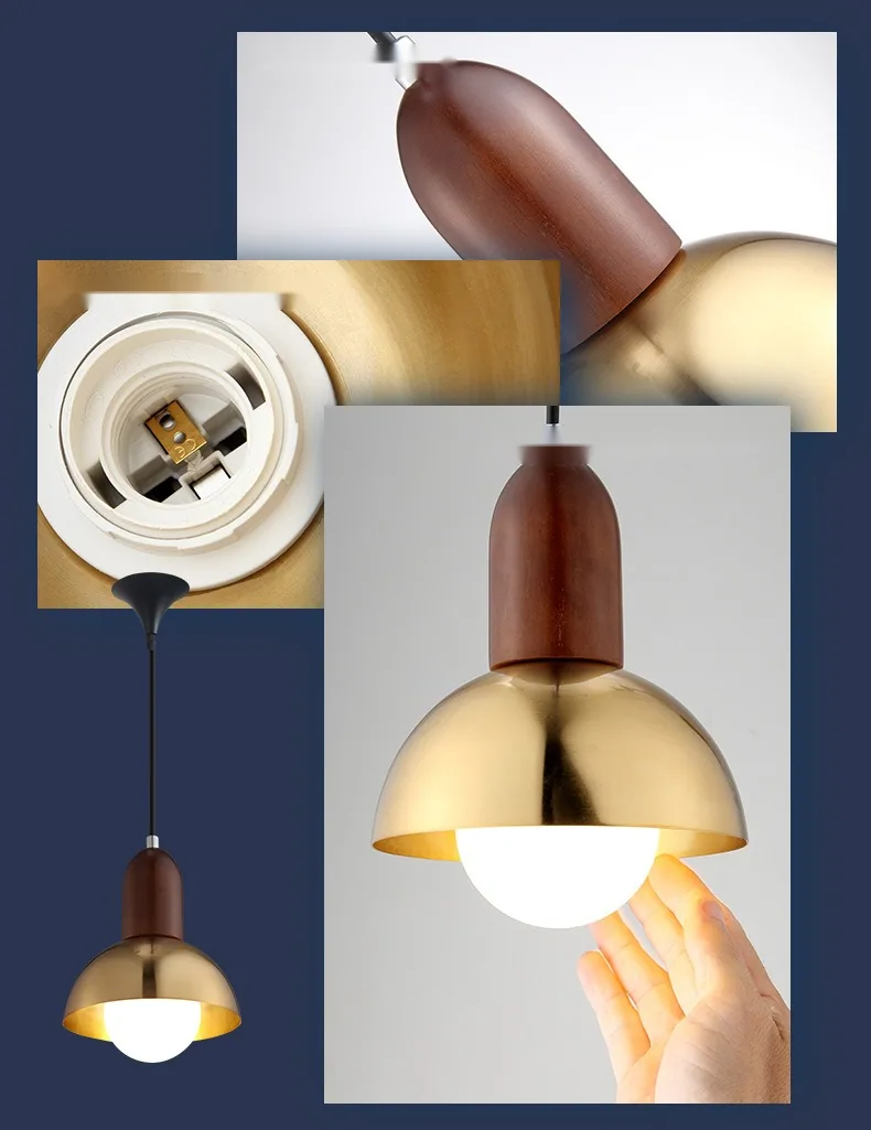 Modern Minimalist Three-Head Chandelier — Dining Room & Bar Counter — view 11