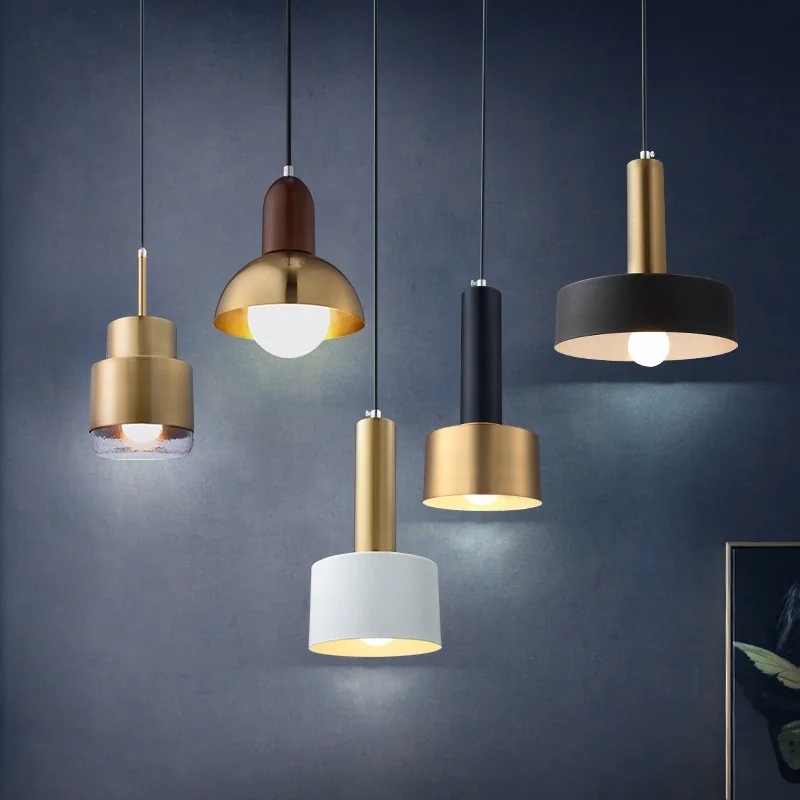 Modern Minimalist Three-Head Chandelier — Dining Room & Bar Counter — view 2
