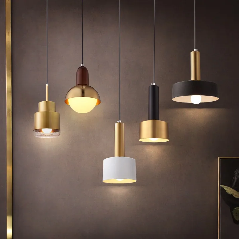 Modern Minimalist Three-Head Chandelier — Dining Room & Bar Counter — view 3