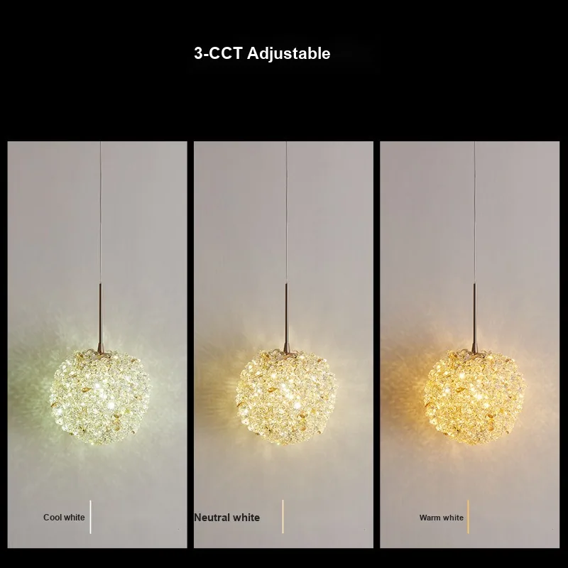 Light Luxury Crystal Chandelier — Bedroom, Bedside & Walkway — view 4