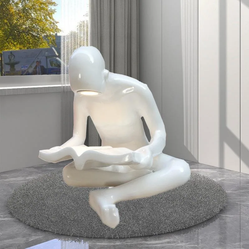 Post-Modern Scholar Boy Sculpture Floor Lamp — Show Flat Series — view 1