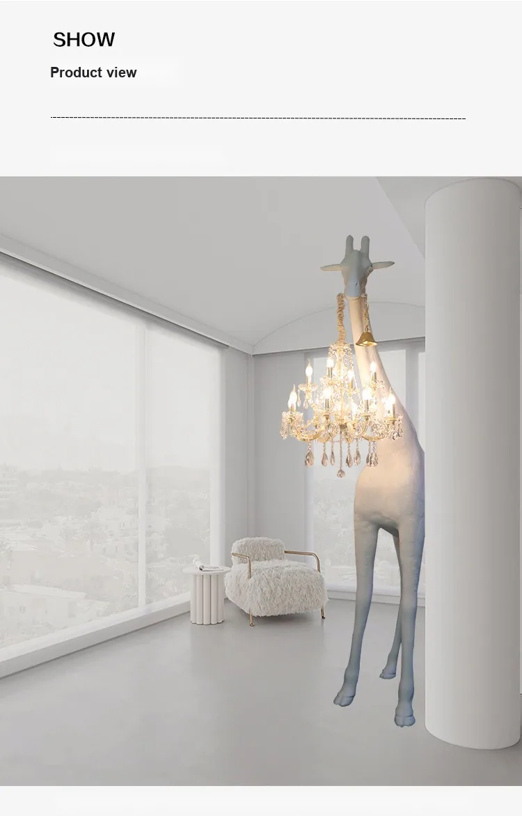 Crystal Giraffe Sculpture Floor Lamp — Showroom Centrepiece — view 7