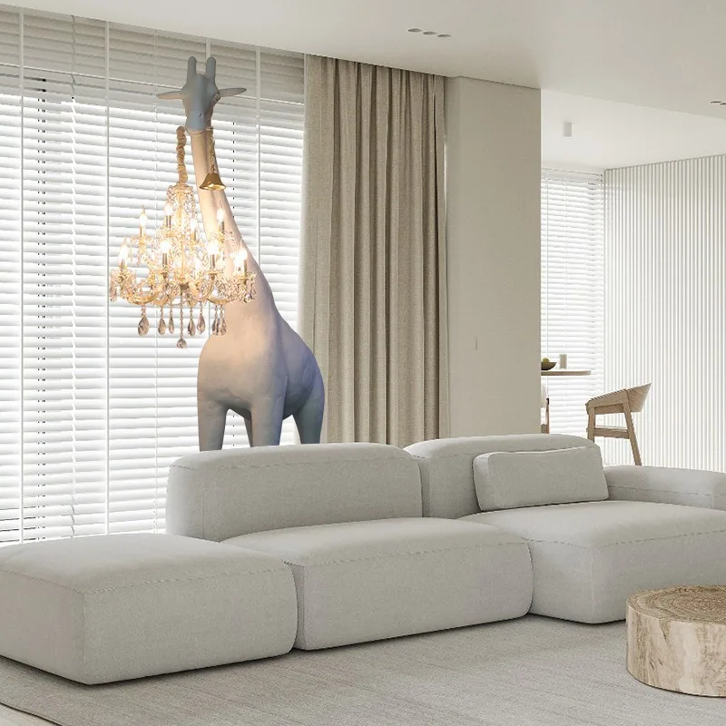 Crystal Giraffe Sculpture Floor Lamp — Showroom Centrepiece — view 1