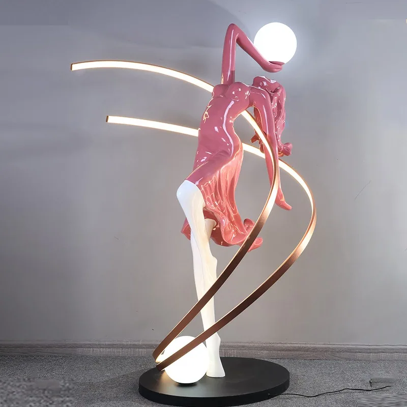 Italian-Style Dancing Muse Sculpture Floor Lamp — Retail Display — view 2