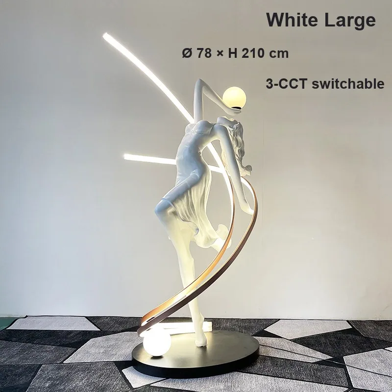 Italian-Style Dancing Muse Sculpture Floor Lamp — Retail Display — view 6