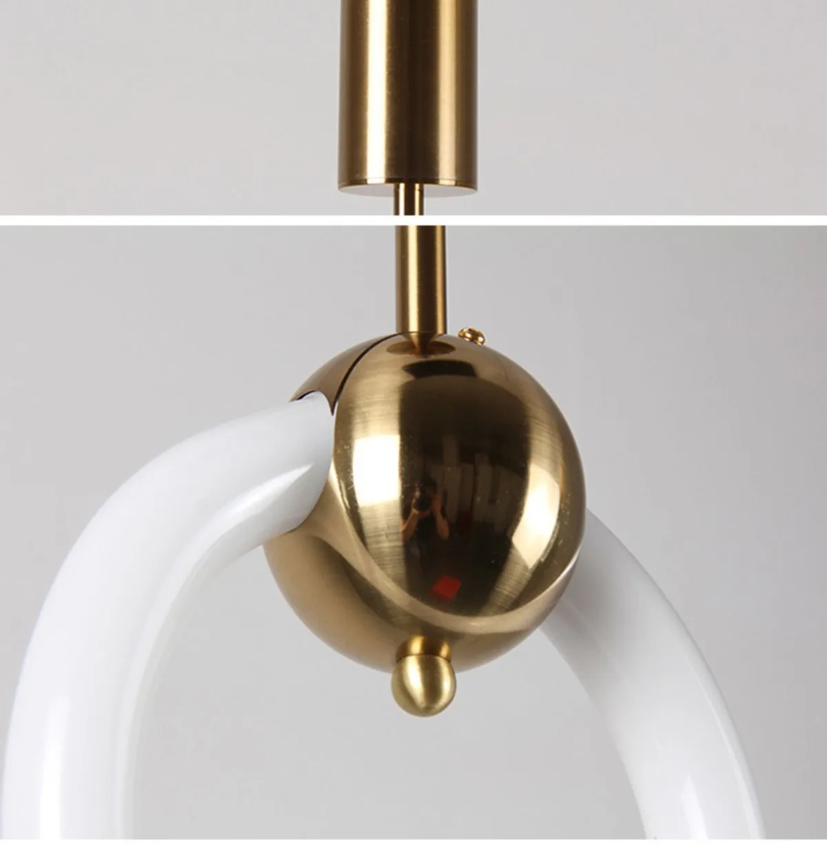 Modern Minimalist U-Shaped Cord-Hung Chandelier — Living Room, Bedroom & Bedside — view 9