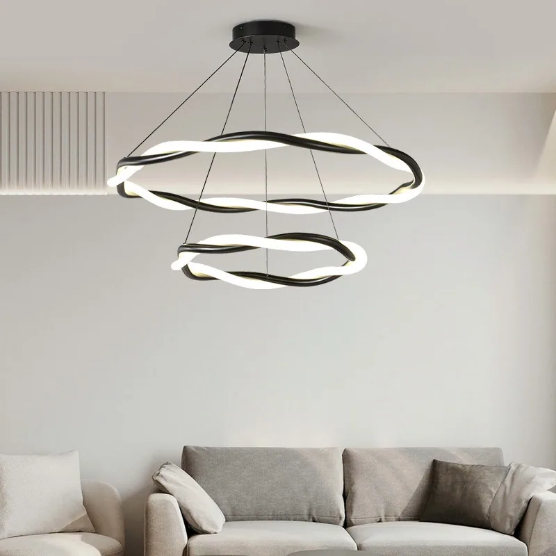 Minimalist LED Chandelier — Living Room, Bedroom & Dining Room — view 2