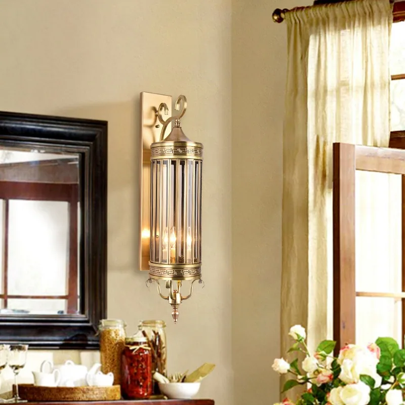European Solid Brass Waterproof Outdoor Wall Light — Villa, Bedside & Walkway — view 2