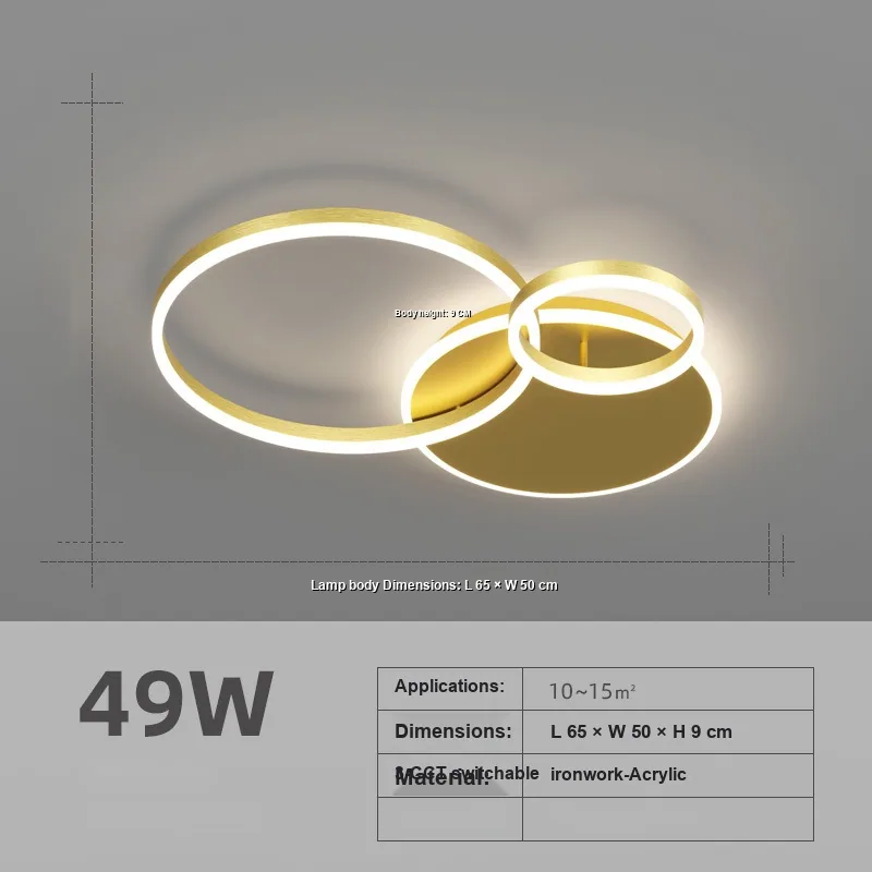 Minimalist LED Ceiling Light — Living Room, Bedroom & Dining Room — view 7