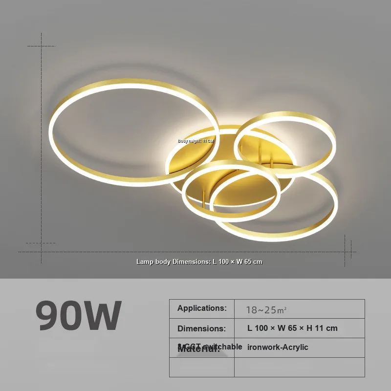 Minimalist LED Ceiling Light — Living Room, Bedroom & Dining Room — view 8