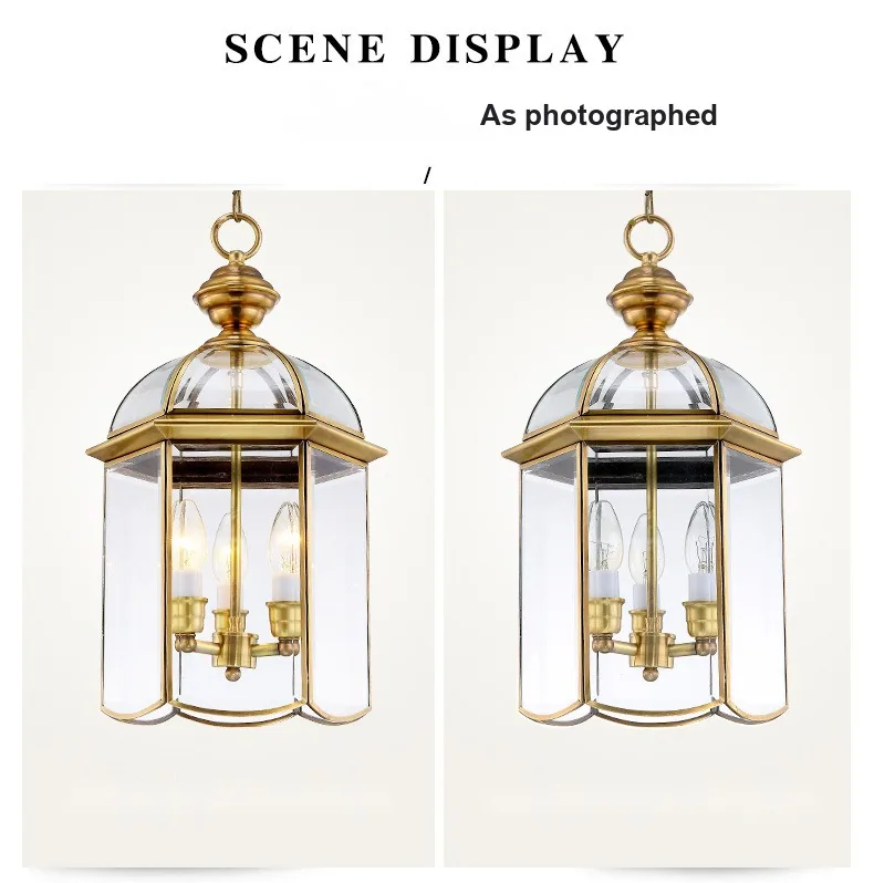 Minimalist Solid Brass Single-Head Chandelier — Dining Room, Walkway & Corridor — view 8