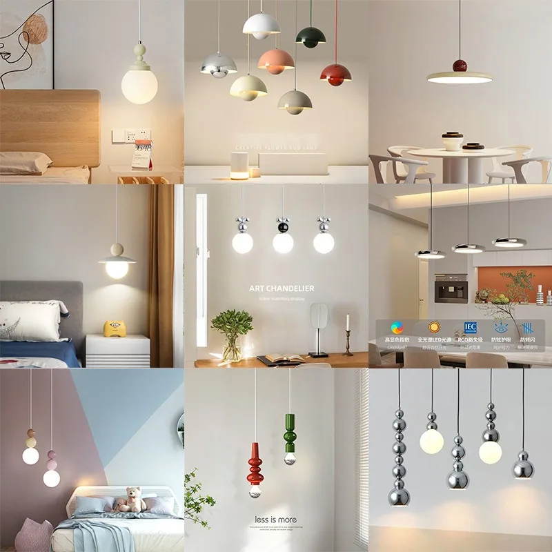 Modern Minimalist Chandelier — Bedroom, Bedside & Dining Room — view 1
