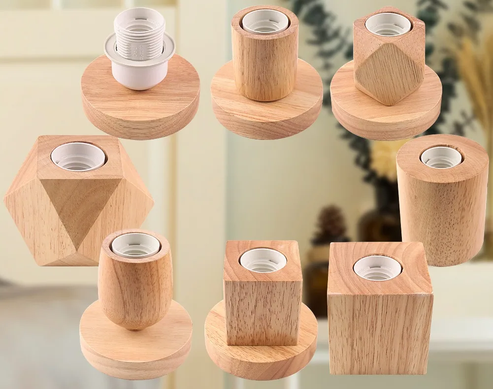LED Solid Wood Table Lamp — view 1