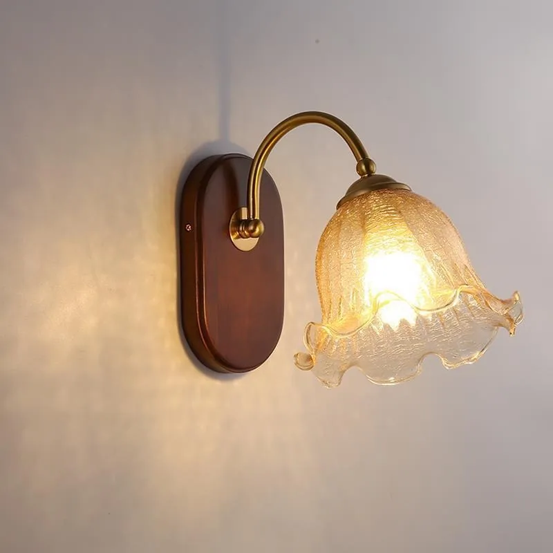 Minimalist Solid Wood Wall Lamp — Living Room, Bedroom & Bedside — view 2