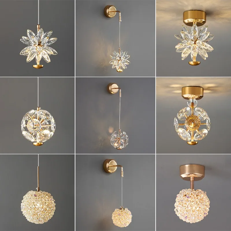 Light Luxury Crystal Wall Lamp — Living Room, Bedroom & Bedside (Model ZC-6586) — view 1